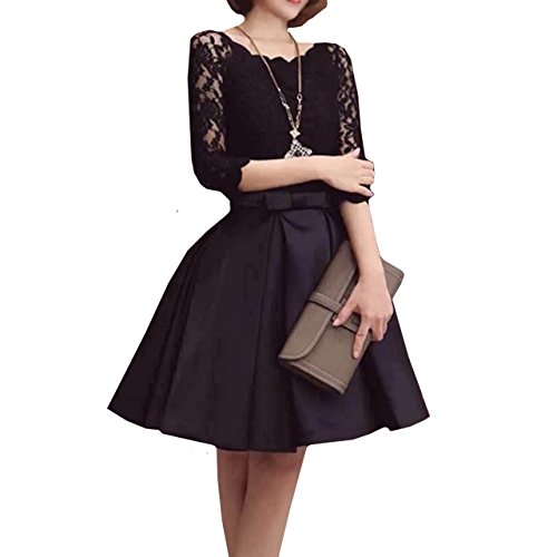 スタイリッシュ！ 艶やか 黒ドレス ワンピース レディース 大人 二次会 結婚式 にも