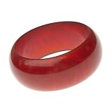 Blood Red Resin Bangle Bracelet