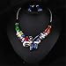 Girl Era Unique Colorful Resin Necklace Bib Statement Necklaces & Earring Set