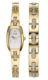 Image of Accurist LB1345 Ladies Gold tone stone set watch and matching bracelet gift set