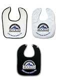 Colorado Rockies 3 Pack Snap Bib Set