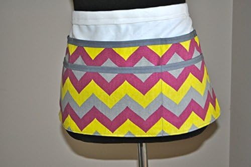 Chevron utility Apron, Teacher apron in purple and gray chevrons