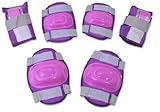 Protective Girls Skate Knee, Elbow and Wrist Pads Pack of 6 Pink
