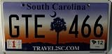 South Carolina, Non-Embossed Flat License Plate 
