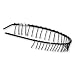 Metal Headband with Teeth Black 20mm 3/4 Inch (12) 24024