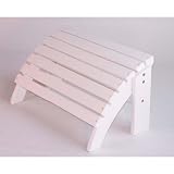 Outdoor patio ottoman white painted finish cedar wood Adirondack - B001KO5546