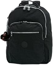 Kipling Seoul Large Backpack With Laptop Protection,Black,One Size

