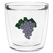 Grapes (Purple) 12 oz Double-Old-Fashioned Insulated Beverage Tumbler, Clear