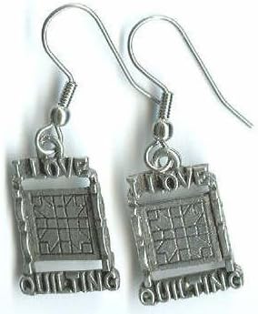 I Love to Quilt Earrings