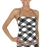Xhilaration® Checker Tankini - Black/White