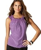 T Tahari Sleeveless Smocked Neckline Top