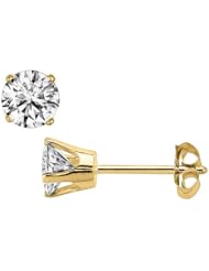 Round Cut Diamond Stud Promo Quality in 14k Yellow Gold (0.60 ctw, J-K color, I2 clarity)