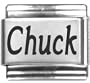 Chuck Laser Name Italian Charm Link