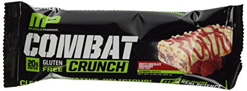 Muscle Pharm Combat Crunch Nutritional Bar, White Chocolate Raspberry, 2.22 oz, 12 Count