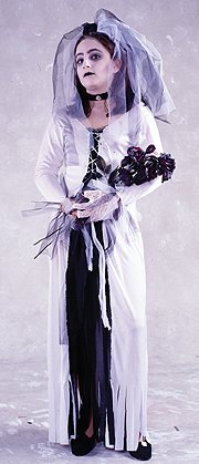 Skeleton Bride Girl Kids Halloween Costume