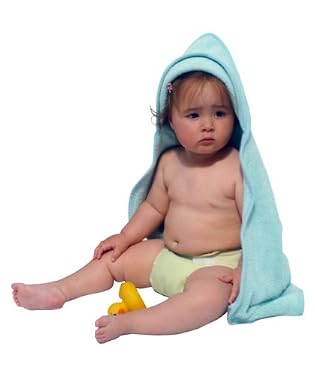 Close Parent Luxary Hooded Towel - Duck Egg