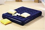 flocked air bed with intergrated foot pump