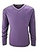 BROOKLYN Men's V Neck Sweater Soft Jumper Pullover Premium Quality Designer 2016 (XL, PURPLE)