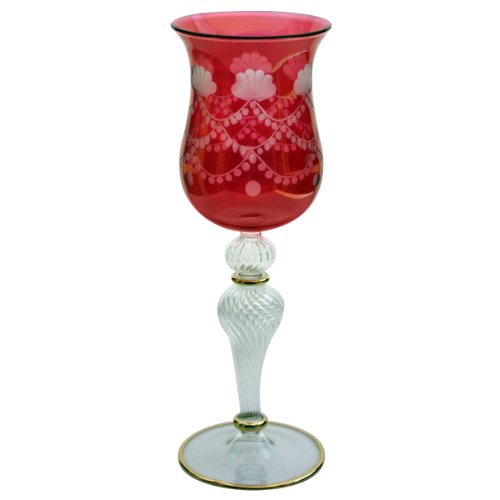 Hand-Engraved Crystal Goblet Candle May Vary)