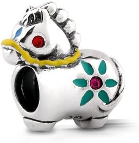 T400 Wonderful Beads Sterling Silver Lucky Zodiac Animal Year Pony Bracelet