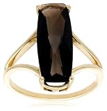 10k Yellow Gold Smokey Quartz Ring, Size 7