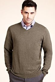 Collezione Cotton Rich V-Neck Jumper with Cashmere