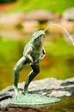 Leaping Brass Frog Spitter - 12 Tall