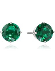 10k Gold Round Gemstone Stud Earrings (6mm)