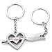 Click Down Arrow to Heart Cute Couple Keychain Love Keychain Key Ring