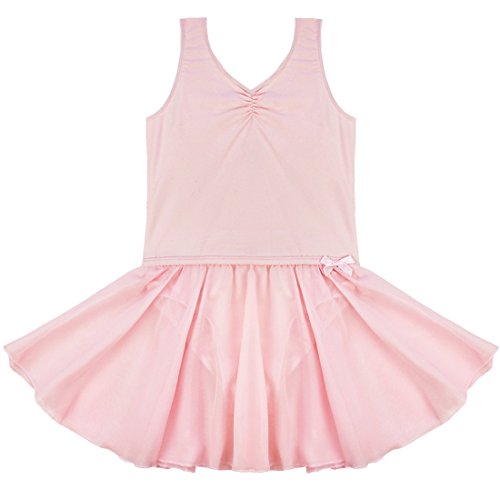 FEESHOW Toddler Girls Kids Gymnastics Ballet Leotard Dance Dress with Tutu Skirt