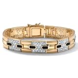 Men's DiamonUltra™ Cubic Zirconia 18k/Sterling Silver Link Bracelet 8'