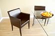 Dark Brown Leather Dining Chair By Wholesale Interiors