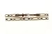 M&F Western Men's 1/2-in Diamond Concho Ribbon Hatband, Brown, Medium