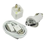 USB Cable+Wall and Car Charger for Apple iPod iPhone 4 4G 4s for $2.99 + Shipping