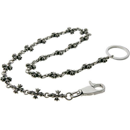 【シルバーアクセサリー】 ゴシック クロス ウォレットチェーン メンズ キーリング付き cenote-s0107