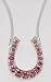 Large Rhinestone Horseshoe Necklace, Pink