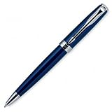 PAR1739145 Ballpoint Pen,Refillable,Twist Action,Blue w/ Silver Trim