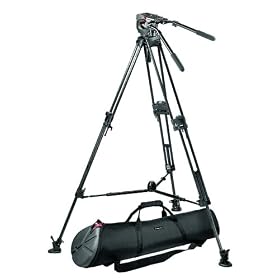 Manfrotto Pro Video Support System w/ 542ART Roadrunner Tripod, 516 Pro Video Head, Half Ball, and MBAG100P Padded Tripod Case