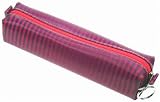 3D Lenticular Pencil / Cosmetic Purse / Case, GLOBO , fuschia, strips, blue