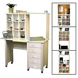 White Venture Horizon White Computer Desk Hutch