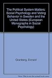 The political system matters : social psychology and voting behaviour in Sweden and the United States