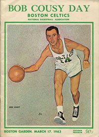 Bob Cousy Day 1963 Boston Celtics Program