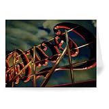 A sullen sky with a reddish glow, 2005 (oil.. - Greeting Card (Pack of 2) - 7x5 inch - Art247 - Standard Size - Pack Of 2
