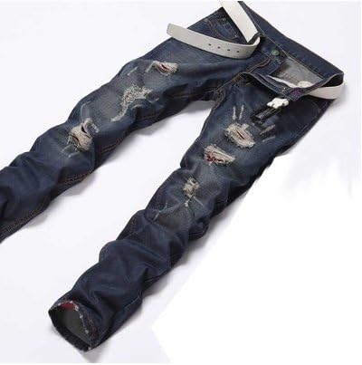 yxying Fashion ripped destroyed jeans men arm jeans Blue 30