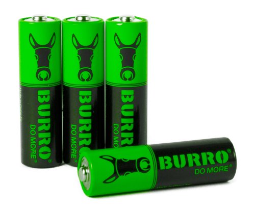 Burro Rechargeable Batteries - AA 4-Pack, Long Life, NiMH - Building Better Lives in Africa