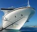 Wallmonkeys Peel and Stick Wall Decals - Front View of Large Ocean Liner in Port - Removable Graphic