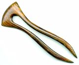 6 inch Hair Fork Ursula Style Exotic Cocobolo Rose Wood