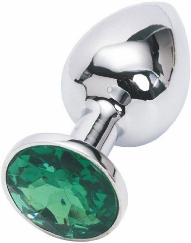 YIGO 1PC Small Super quality DELUXE Steel Fetish Plug Anal Butt Jewelry for Fetish Kinky Sex Love Games Good Valentine 's / Birthday Gift- JEWERLY GREEN
