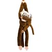 Hanging Squirrel Monkey with Baby Stuffed Animal