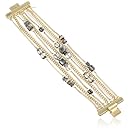 Kenneth Cole New York "Springtime Rose" Faceted Bead Multi-Chain Bracelet, 7.25"